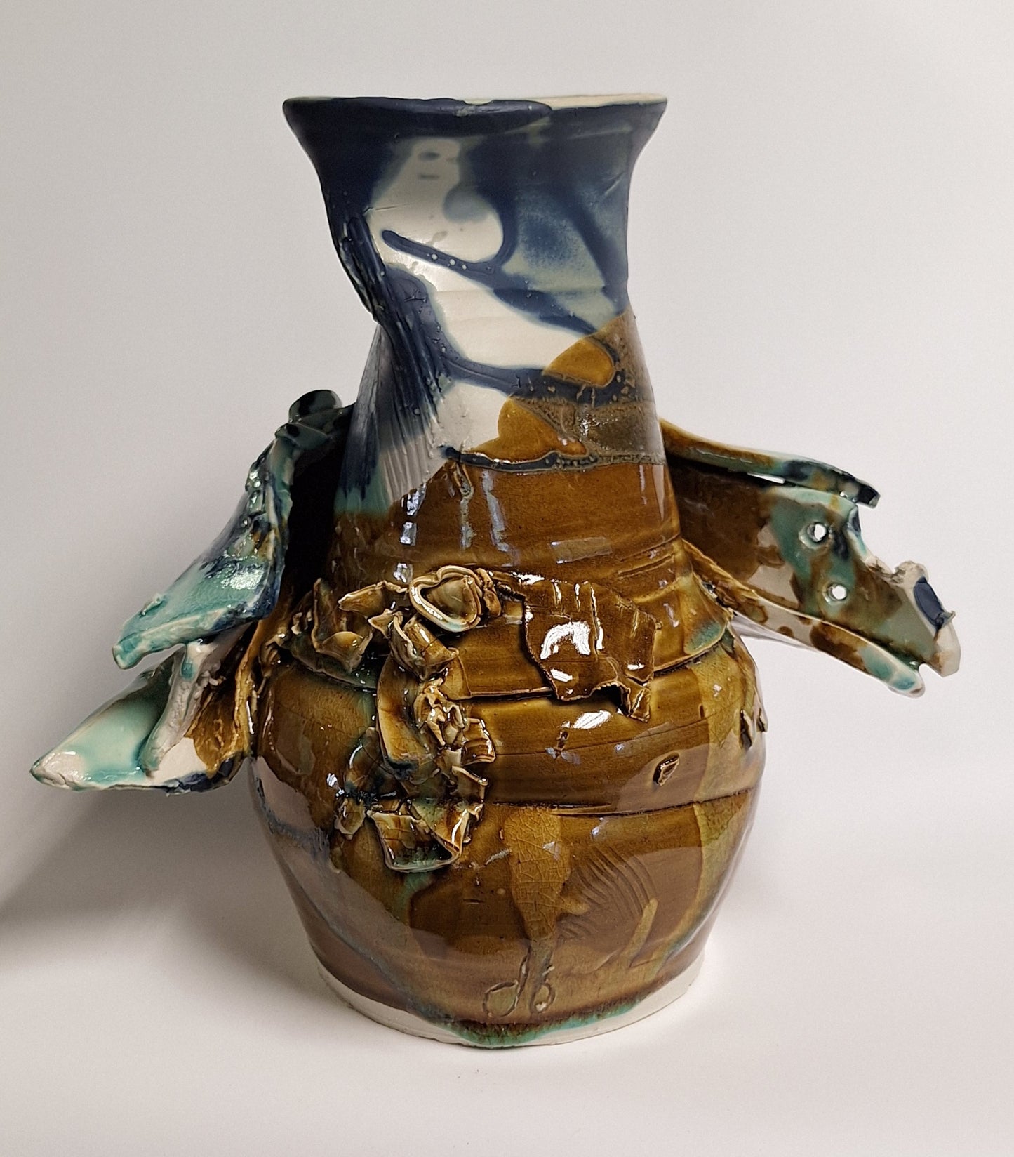 Crash & Burn Ceramic Sculpture
